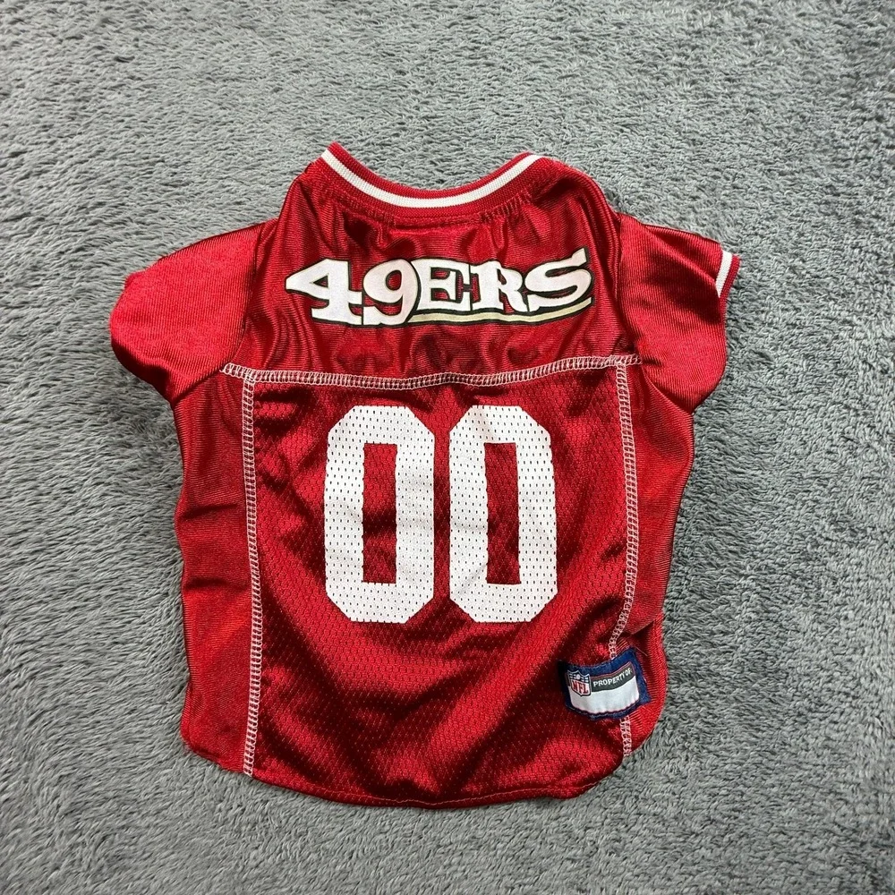 Pets First NFL San Francisco 49ers Dog Jersey #00 Red Mesh Pet M